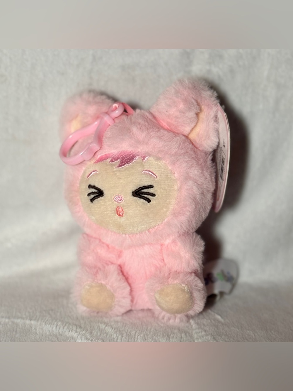 NEW Lababies-Vivi-Yoonique-Pink Monster Clip- Collectable Plush Toy-Bag Clip